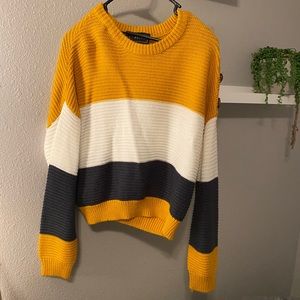 Super cute color block sweater!